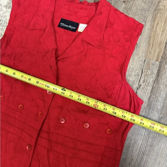 VTG Melissa Harper Textured Sleeveless Button Down Maxi Dress - Picture 8 of 9